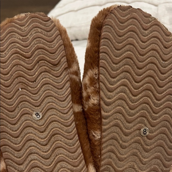 Liliana Brown Faux Fur Mules with Buckle - Picture 4 of 4